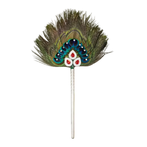 11 Par Pure Silver Mor Pankh Peacock Feather Shriramsilverworks