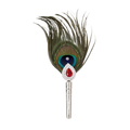 1 Par Pure Silver Mor Pankh Peacock Feather Shriramsilverworks