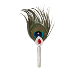 1 Par Pure Silver Mor Pankh Peacock Feather Shriramsilverworks