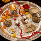 Rajsi Gajraj Silver Bhaiya Bhabhi Rakhi Shriramsilverworks