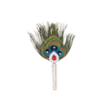 3 Par Pure Silver Mor Pankh Peacock Feather