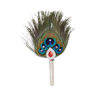 5 Par Pure Silver Mor Pankh Peacock Feather Shriramsilverworks