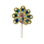Handcrafted 7 Par Pure Silver Mor Pankh Patch Round Shriramsilverworks