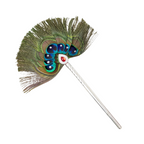 7 Par Pure Silver Mor Pankh Peacock Feather Shriramsilverworks