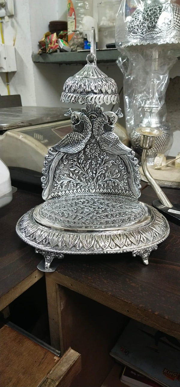 Singhasan with Peacock engraving