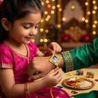 Little Krishna Kids Handcrafted Silver Coin Rakhi Shriramsilverworks