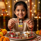 Mickey Mouse Kids Handcrafted Silver Coin Rakhi Shriramsilverworks