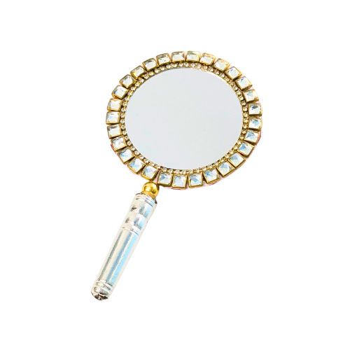 Handcrafted Pure Silver Mirror for Laddu Gopal Shriramsilverworks
