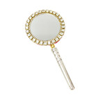 Handcrafted Pure Silver Mirror for Laddu Gopal Shriramsilverworks