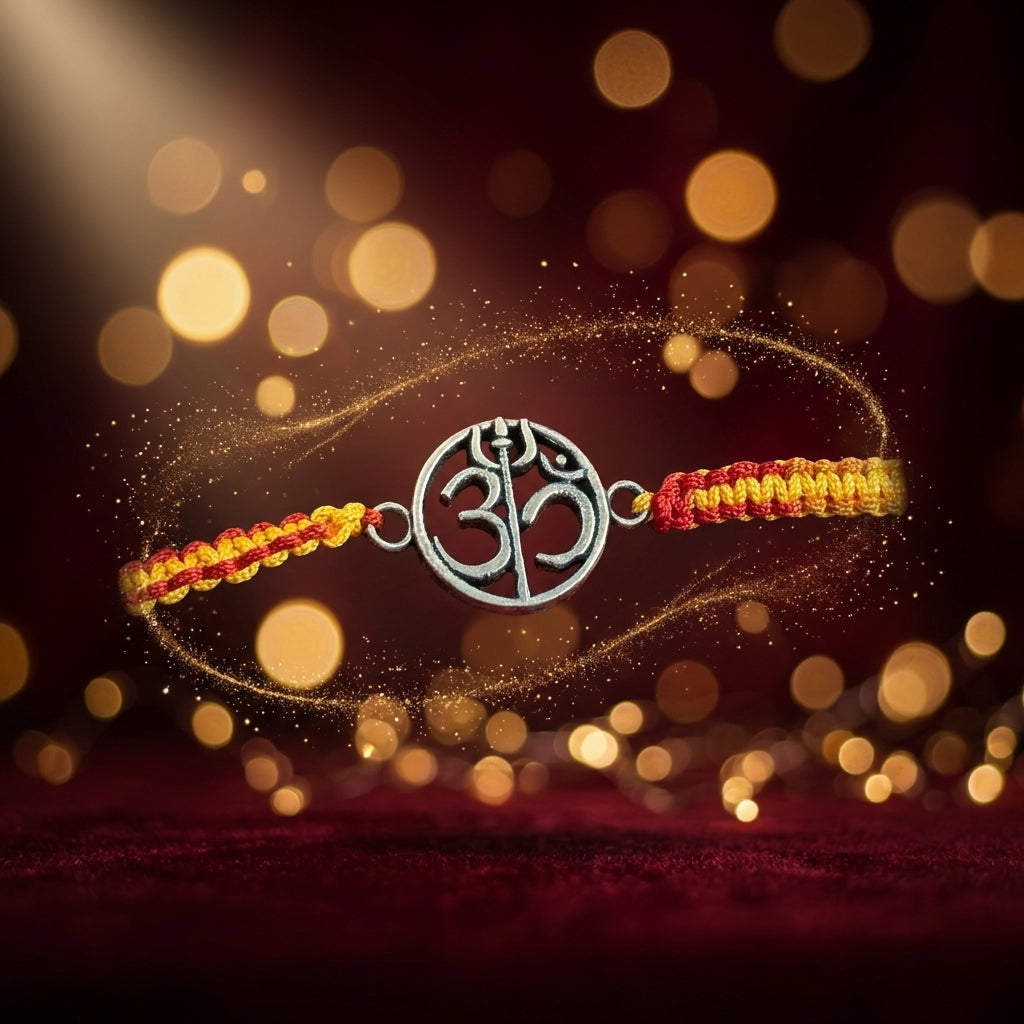 925 Silver Om Rakhi Shriramsilverworks