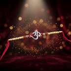 Classic 925 Silver Om Rakhi For Brother Shriramsilverworks