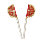Handcrafted Pure Silver Pankhi For Laddu Gopal with Pearl Work Shriramsilverworks