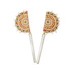 Handcrafted Pure Silver Pankhi For Laddu Gopal with Pearl Work Shriramsilverworks