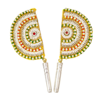 Handcrafted Pure Silver Pankhi For Laddu Gopal with Pearl Work Shriramsilverworks