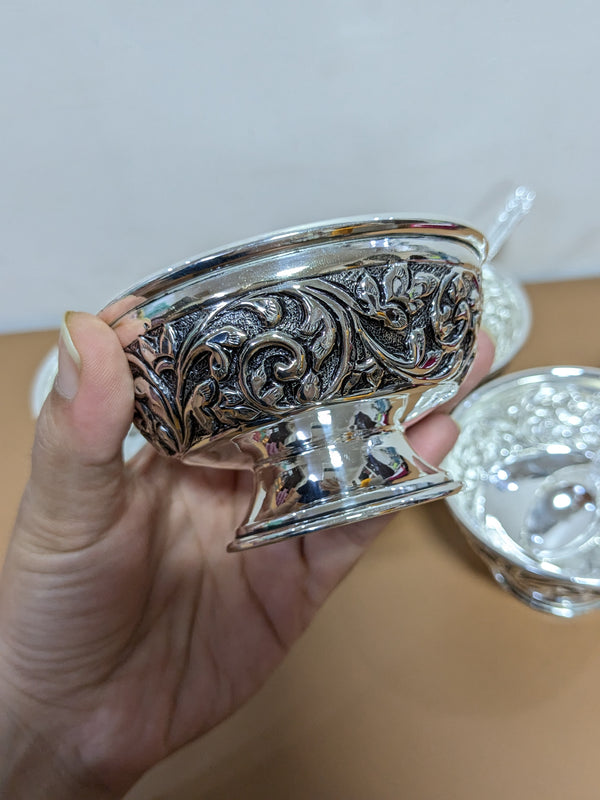 Ice Cream Bowl with antique polish