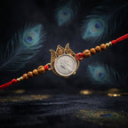 Tulsi Silver Coin Rakhi 1gm Shriramsilverworks