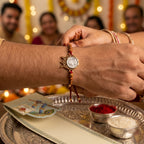 Tulsi Silver Coin Rakhi 1gm Shriramsilverworks