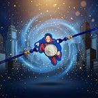 Superman Kids Handcrafted Silver Coin Rakhi Shriramsilverworks