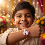 Unicorn Kids Handcrafted Silver Coin Rakhi Shriramsilverworks