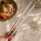 Pure Silver Ganesh Pooja Dandiya – Decorative Silver Sticks Shriramsilverworks